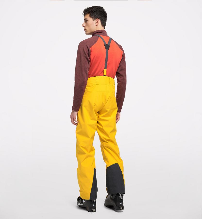 Haglöfs Mens Lumi Loose Ski Pants Yellow New Zealand 28910VRNU